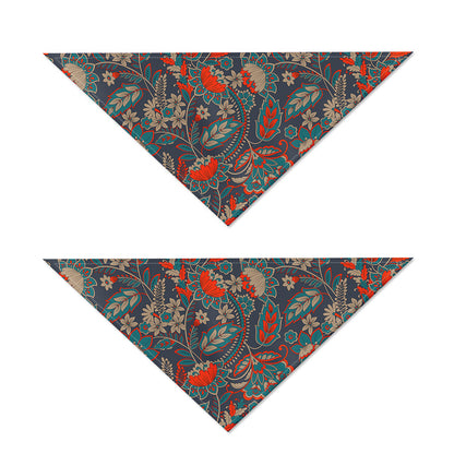Retro Vintage Bohemian Floral Print Dog Bandana