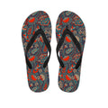 Retro Vintage Bohemian Floral Print Flip Flops