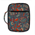Retro Vintage Bohemian Floral Print Front Pocket Bible Bag