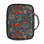 Retro Vintage Bohemian Floral Print Front Pocket Bible Bag