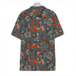 Retro Vintage Bohemian Floral Print Hawaiian Shirt