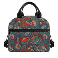 Retro Vintage Bohemian Floral Print Insulated Lunch Bag