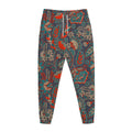 Retro Vintage Bohemian Floral Print Jogger Pants