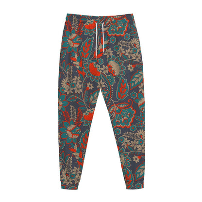 Retro Vintage Bohemian Floral Print Jogger Pants