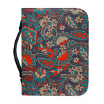 Retro Vintage Bohemian Floral Print Leather Bible Cover