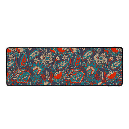 Retro Vintage Bohemian Floral Print Long Kitchen Mat