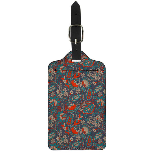 Retro Vintage Bohemian Floral Print Luggage Tag