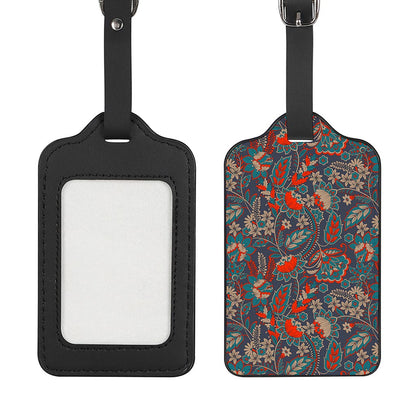 Retro Vintage Bohemian Floral Print Luggage Tag
