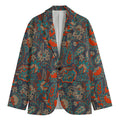 Retro Vintage Bohemian Floral Print Men's Blazer