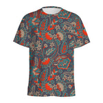 Retro Vintage Bohemian Floral Print Men's Sports T-Shirt