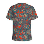 Retro Vintage Bohemian Floral Print Men's Sports T-Shirt