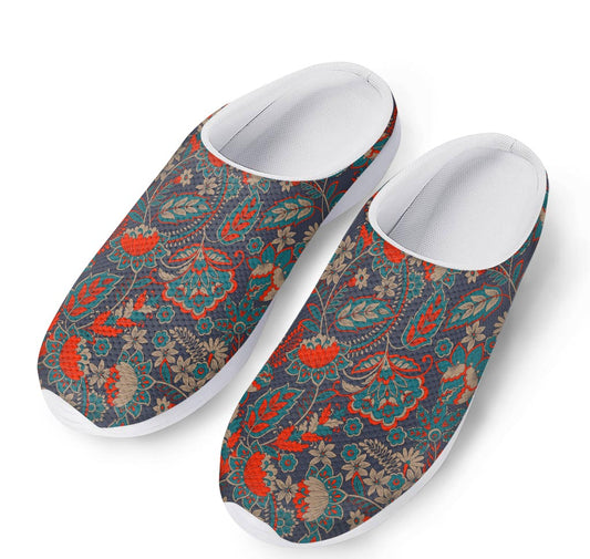 Retro Vintage Bohemian Floral Print Mesh Casual Shoes