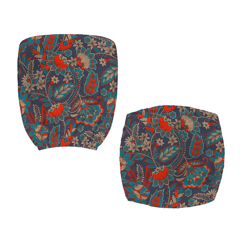 Retro Vintage Bohemian Floral Print Office Chair Cover