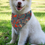 Retro Vintage Bohemian Floral Print Over The Collar Dog Bandana