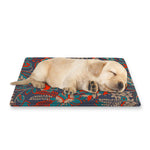 Retro Vintage Bohemian Floral Print Pet Cooling Mat Cover