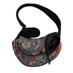 Retro Vintage Bohemian Floral Print Pet Sling Carrier