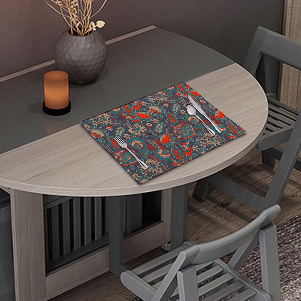 Retro Vintage Bohemian Floral Print Placemat
