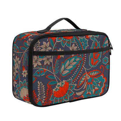 Retro Vintage Bohemian Floral Print Portable Lunch Bag