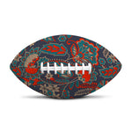 Retro Vintage Bohemian Floral Print Rugby Ball