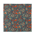 Retro Vintage Bohemian Floral Print Silk Bandana