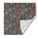 Retro Vintage Bohemian Floral Print Silk Bandana