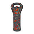 Retro Vintage Bohemian Floral Print Single Neoprene Wine Tote