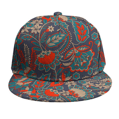 Retro Vintage Bohemian Floral Print Snapback Cap