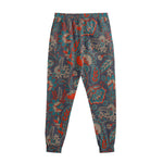 Retro Vintage Bohemian Floral Print Sweatpants