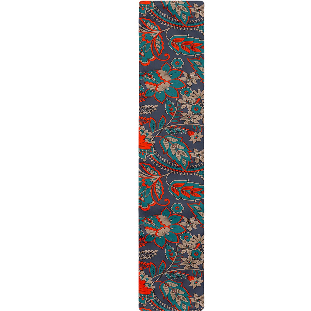 Retro Vintage Bohemian Floral Print Table Runner