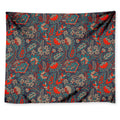 Retro Vintage Bohemian Floral Print Tapestry