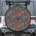 Retro Vintage Bohemian Floral Print Tire Cover With Camera Hole