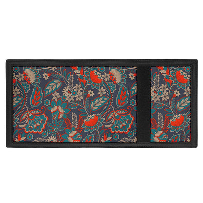 Retro Vintage Bohemian Floral Print Trifold Wallet