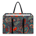 Retro Vintage Bohemian Floral Print Utility Tote Bag