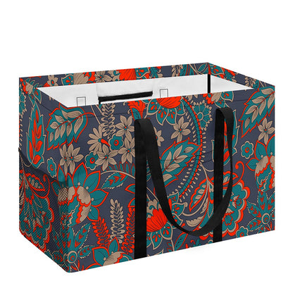 Retro Vintage Bohemian Floral Print Utility Tote Bag