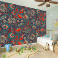 Retro Vintage Bohemian Floral Print Wall Sticker