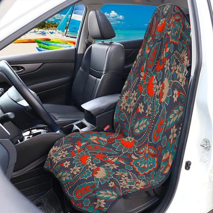 Retro Vintage Bohemian Floral Print Waterproof Car Seat Cover