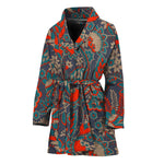 Retro Vintage Bohemian Floral Print Women's Bathrobe