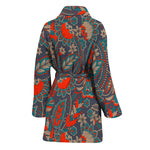 Retro Vintage Bohemian Floral Print Women's Bathrobe