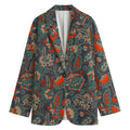 Retro Vintage Bohemian Floral Print Women's Blazer