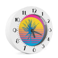 Retrowave Sunset Palm Tree Print Alarm Clock