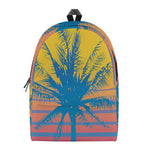 Retrowave Sunset Palm Tree Print Backpack