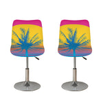 Retrowave Sunset Palm Tree Print Bar Stool Covers