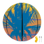 Retrowave Sunset Palm Tree Print Basketball