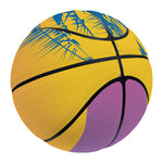 Retrowave Sunset Palm Tree Print Basketball