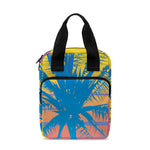 Retrowave Sunset Palm Tree Print Bible Tote Bag