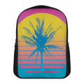 Retrowave Sunset Palm Tree Print Casual Backpack