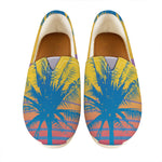 Retrowave Sunset Palm Tree Print Casual Shoes