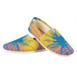 Retrowave Sunset Palm Tree Print Casual Shoes