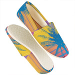 Retrowave Sunset Palm Tree Print Casual Shoes