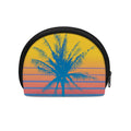 Retrowave Sunset Palm Tree Print Coin Purse